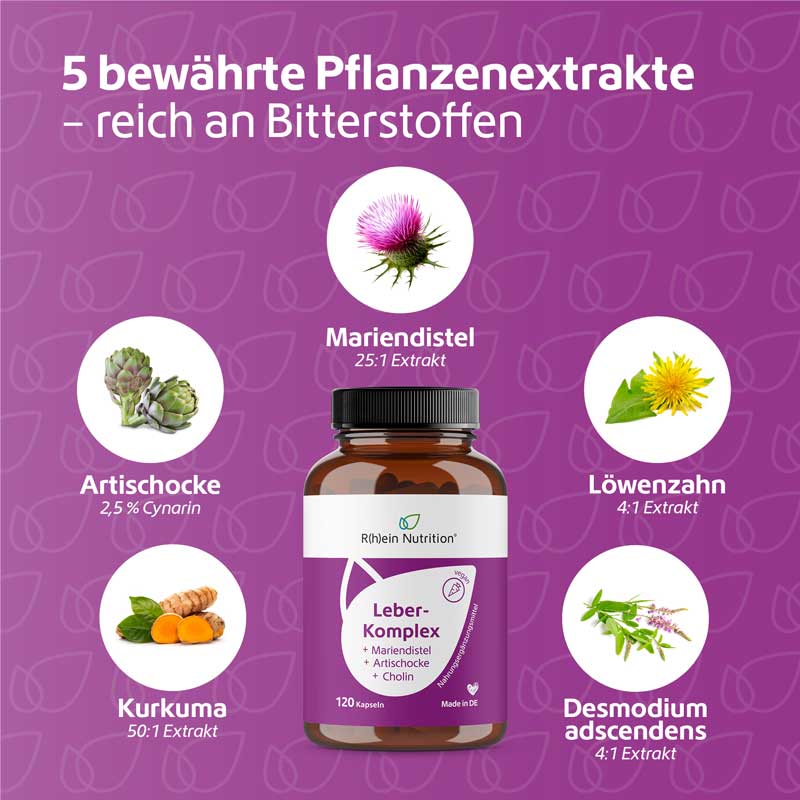 Leber- Komplex +Mariendistel +Artischocke +Cholin 120 St Kapseln