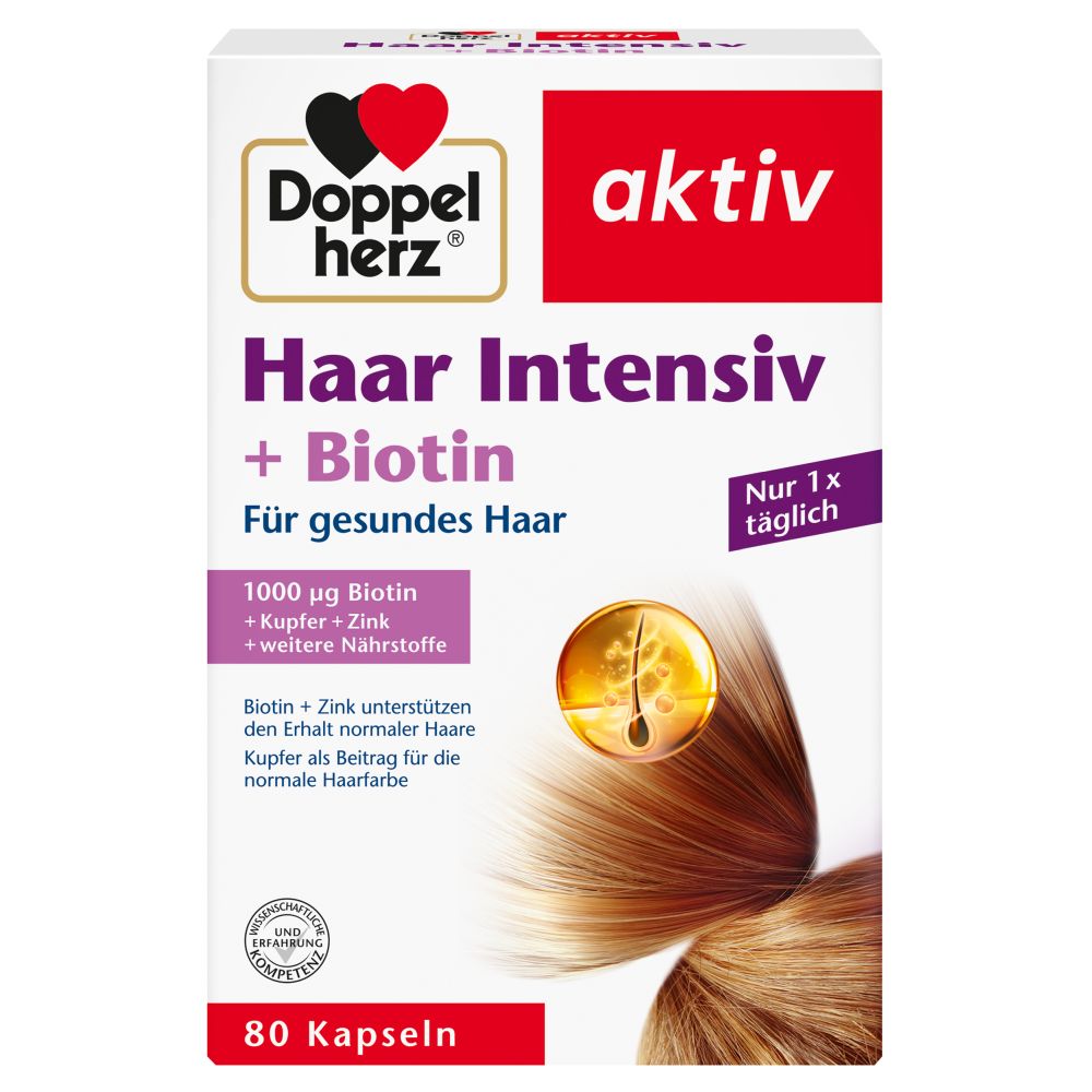 Doppelherz aktiv Haar Intensiv + Biotin  80 St Kapseln