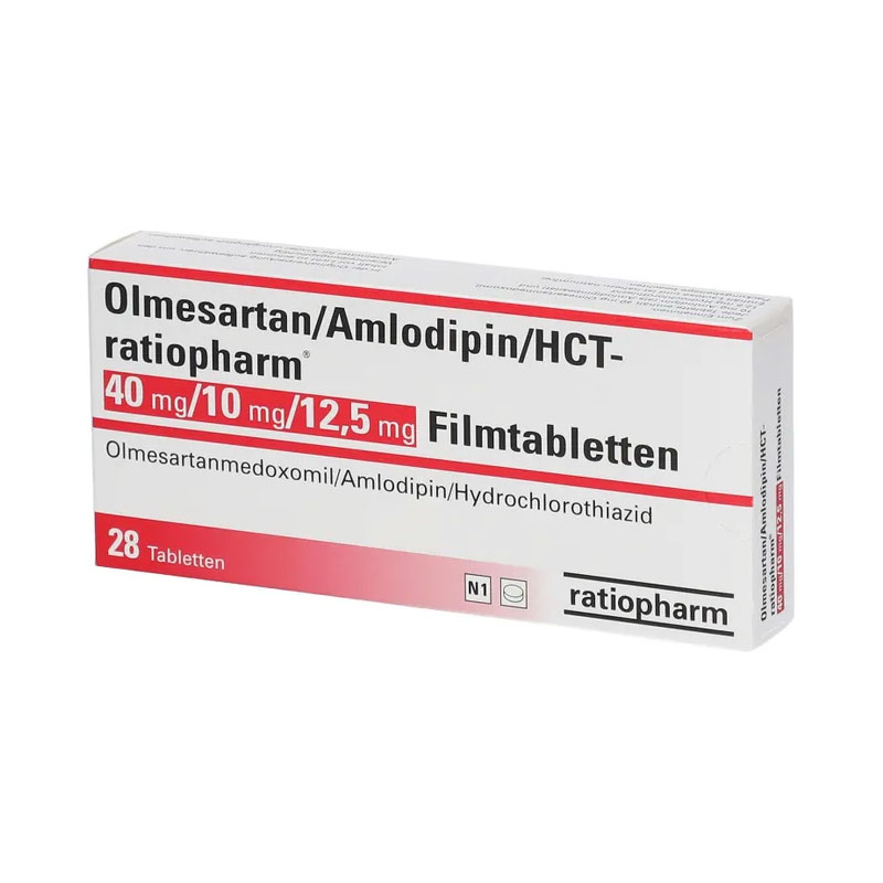 Olmesartan/Amlodipin/HCT-ratiopharm 40 mg/10 mg/12,5 mg 28 St Filmtabletten