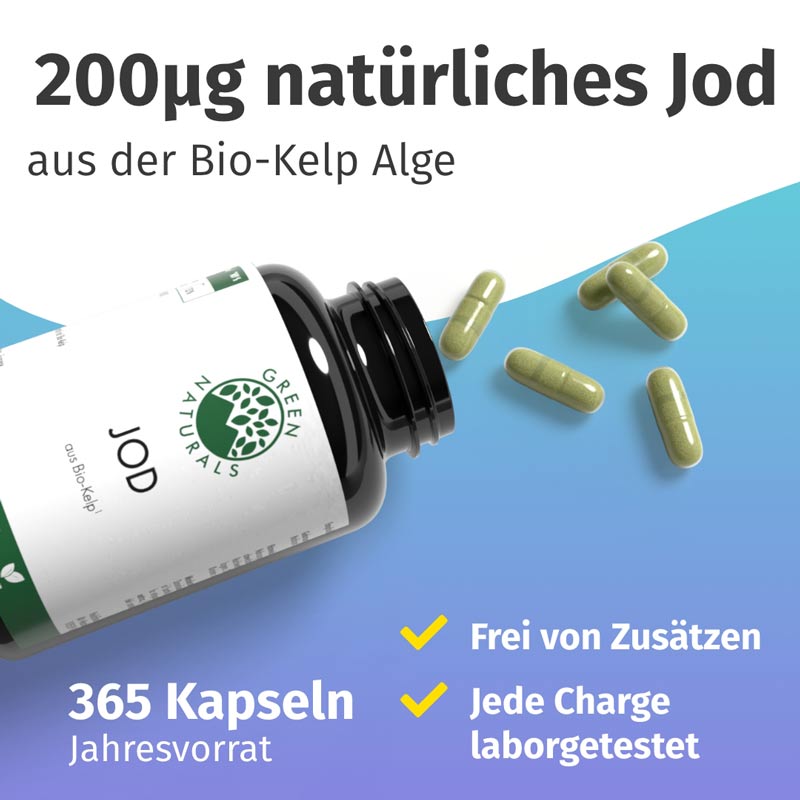 GREEN NATURALS Jod 200ug 365 St Kapseln
