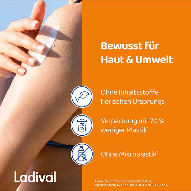 Ladival Empfindliche Kinderhaut Sonnenschutz-Creme Gesicht & Körper LSF 50+: Sonnencreme für Kinder und Babys ab 6 Monaten, pflegend, wasserfest, mit 4-fach Zellschutz, 50ml