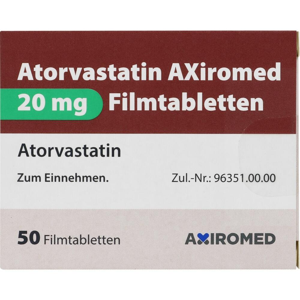 ATORVASTATIN AXiromed 20 mg Filmtabletten 50 St Filmtabletten