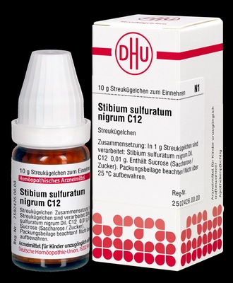 STIBIUM SULFURATUM NIGRUM C 12 Globuli 10 g Globuli