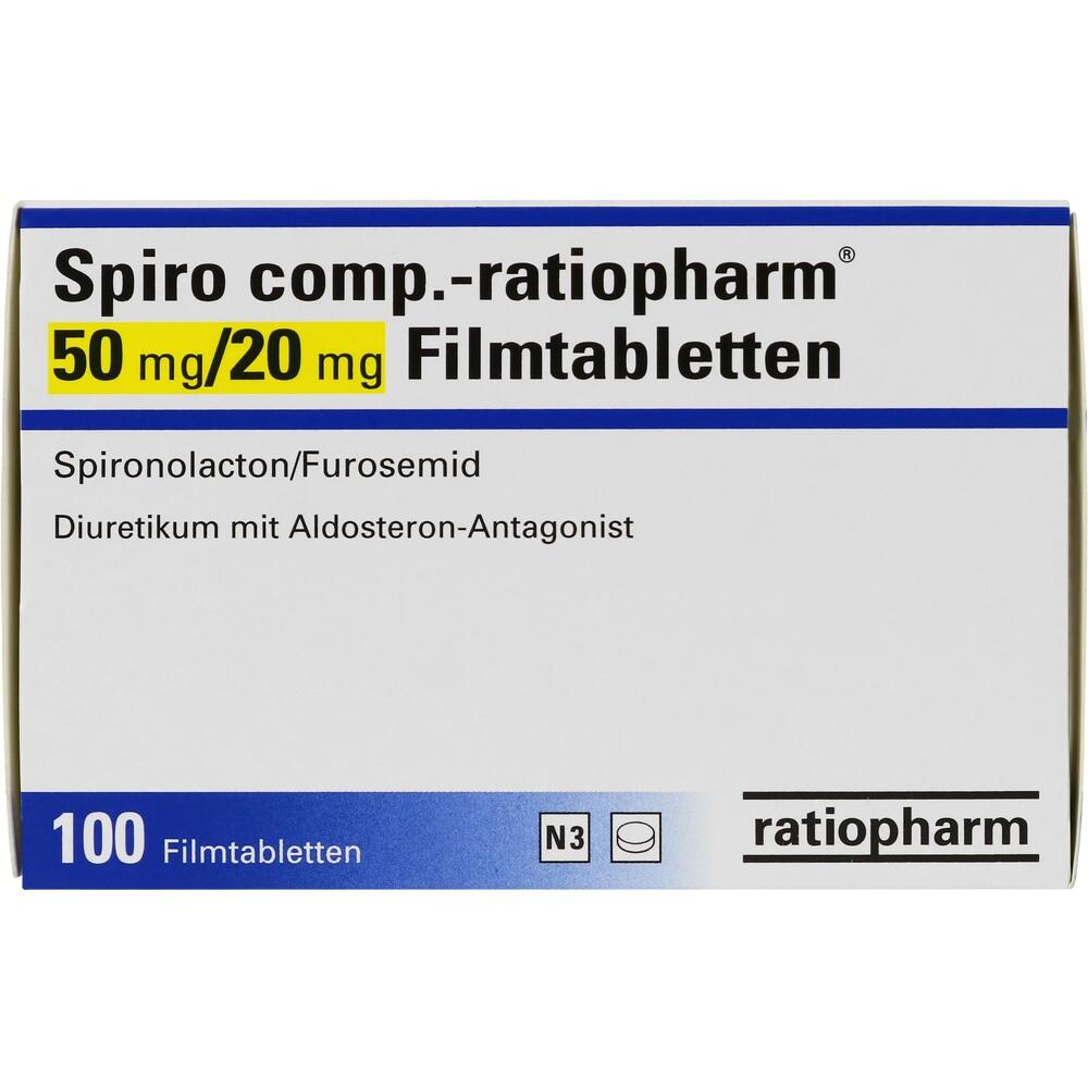Spiro comp.-ratiopharm 50mg/20mg 100 St Filmtabletten