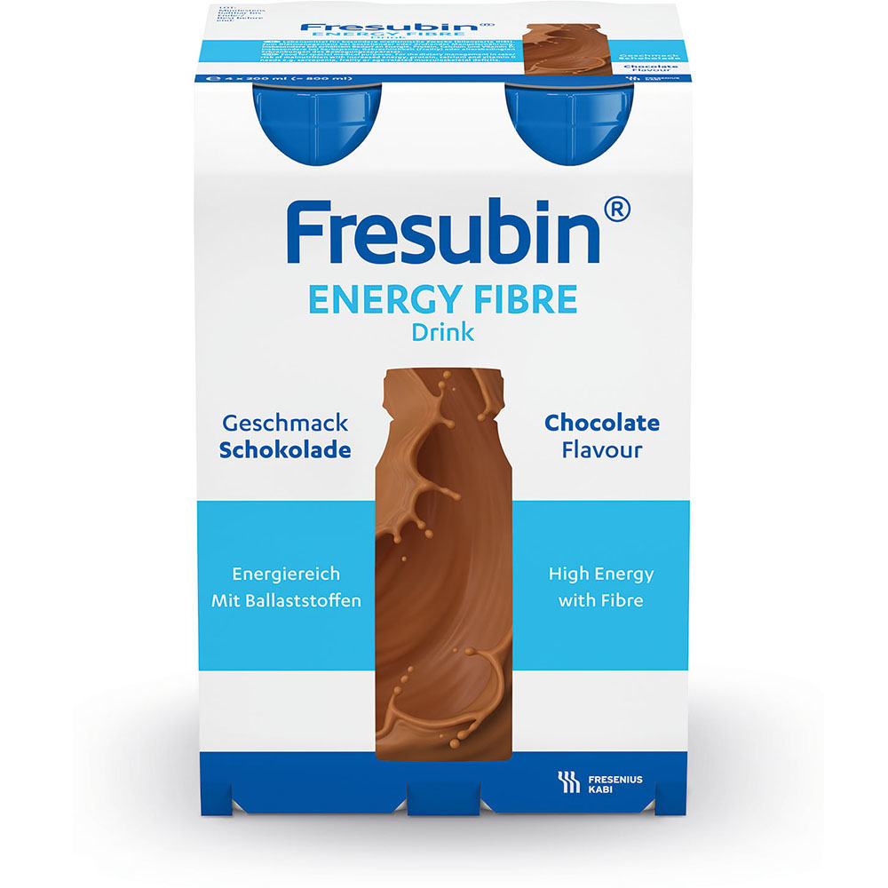 Fresubin Energy Fibre Trinknahrung Schokolade 6X4X200 ml Lösung