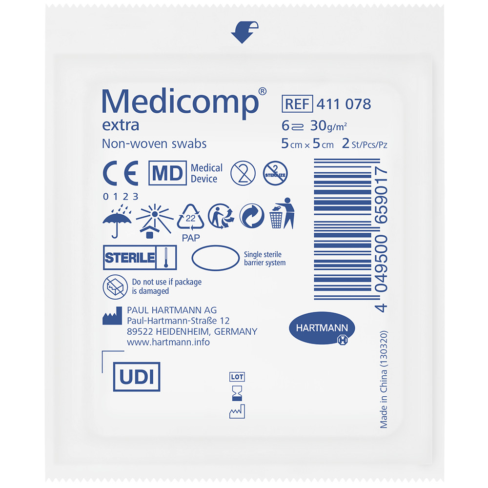 Medicomp extra Kompressen 5x5 cm 25X2 St Kompressen