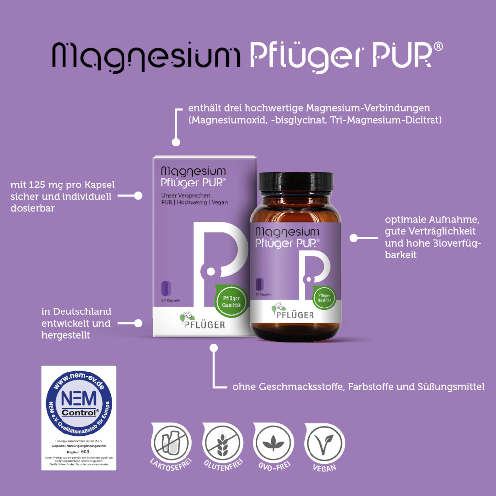 Magnesium Pflüger PUR 90 St Kapseln
