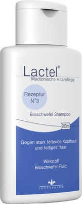 LACTEL Nr.3 Shampoo gegen stark fetten.Kopfhaut 200 ml Shampoo