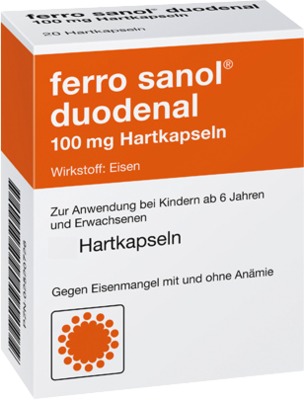 Ferro sanol duodenal 100mg 50 St Hartkapseln mit magensaftresistent überzogenen Pellets