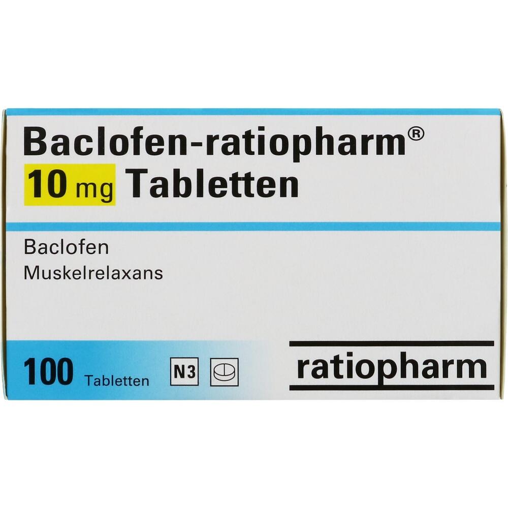 BACLOFEN ratiopharm 10 mg Tabletten 100 St Tabletten