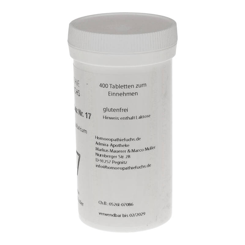 HOMOEOPATHIEFUCHS Schüssler-Salz Nummer 17 Manganum sulfuricum D6 400 St Tabletten