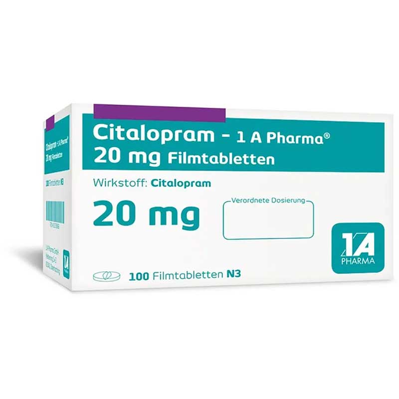 Citalopram-1 A Pharma 20mg 100 St Filmtabletten