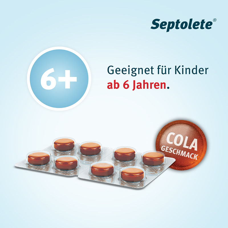 Septolete mit Cola-Geschmack 3mg/1mg 16 St Lutschtabletten