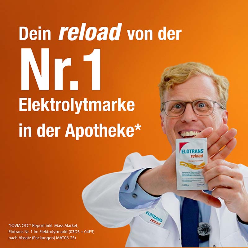 ELOTRANS reload Isotonische Elektrolyt-Glucose-Mischung 15X7.57 g Beutel