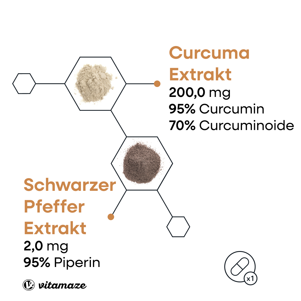 vitamaze CURCUMA 10.0000 + PIPERIN 90 St Kapseln