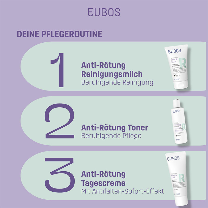 EUBOS KÜHL & KLAR Anti-Rötung Reinigungsmilch 150 ml Milch