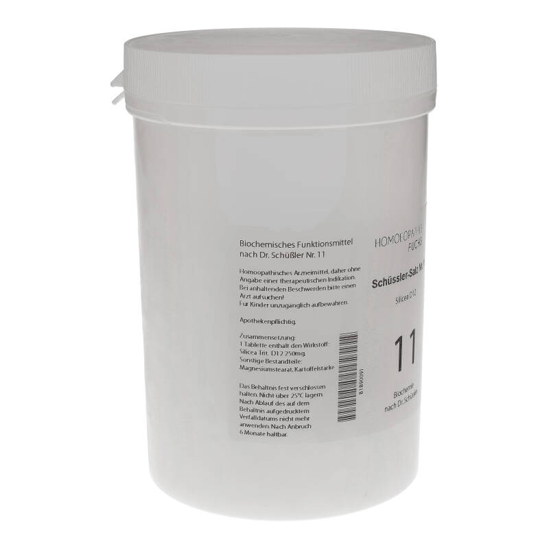 HOMOEOPATHIEFUCHS Schüssler-Salz Nummer 11 Silicea D12 Biochemie 4000 St Tabletten