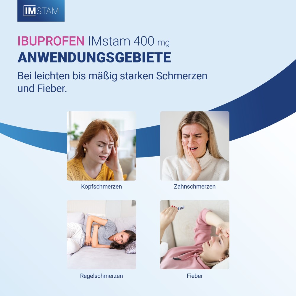 IBUPROFEN IMstam 400mg 20 St Filmtabletten