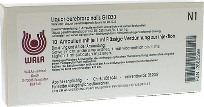 Liquor cerebrospinalis GL D 30 10X1 ml Ampullen