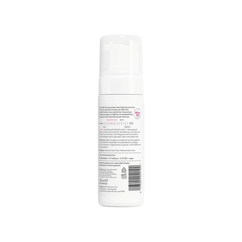 sebamed CLEAR FACE REINIGUNGSSCHAUM MONTALINE C40 150 ml Schaum