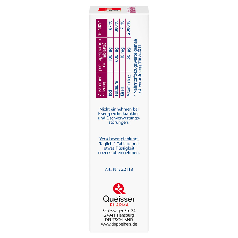 Doppelherz aktiv Jod + Folsäure + Eisen + B12 150 St Tabletten