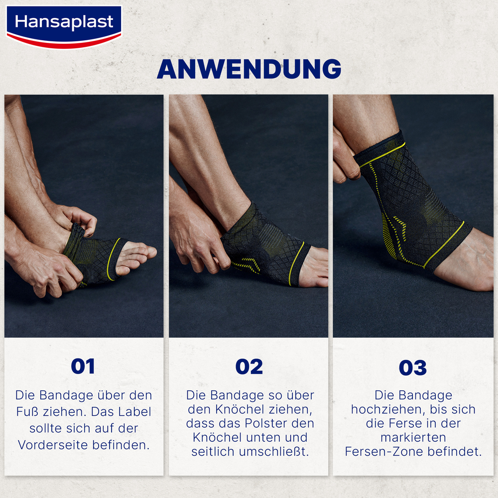 Hansaplast SPORT FUSSGELENK-BANDAGE Größe L 1 St Bandage