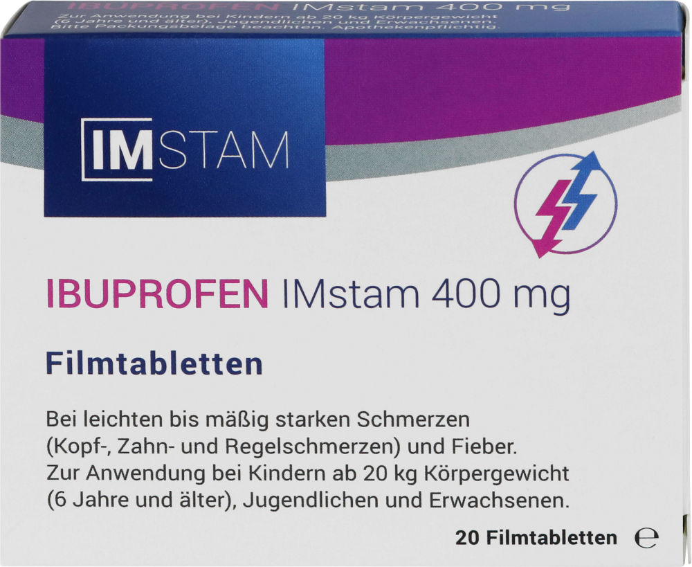 IBUPROFEN IMstam 400mg 20 St Filmtabletten
