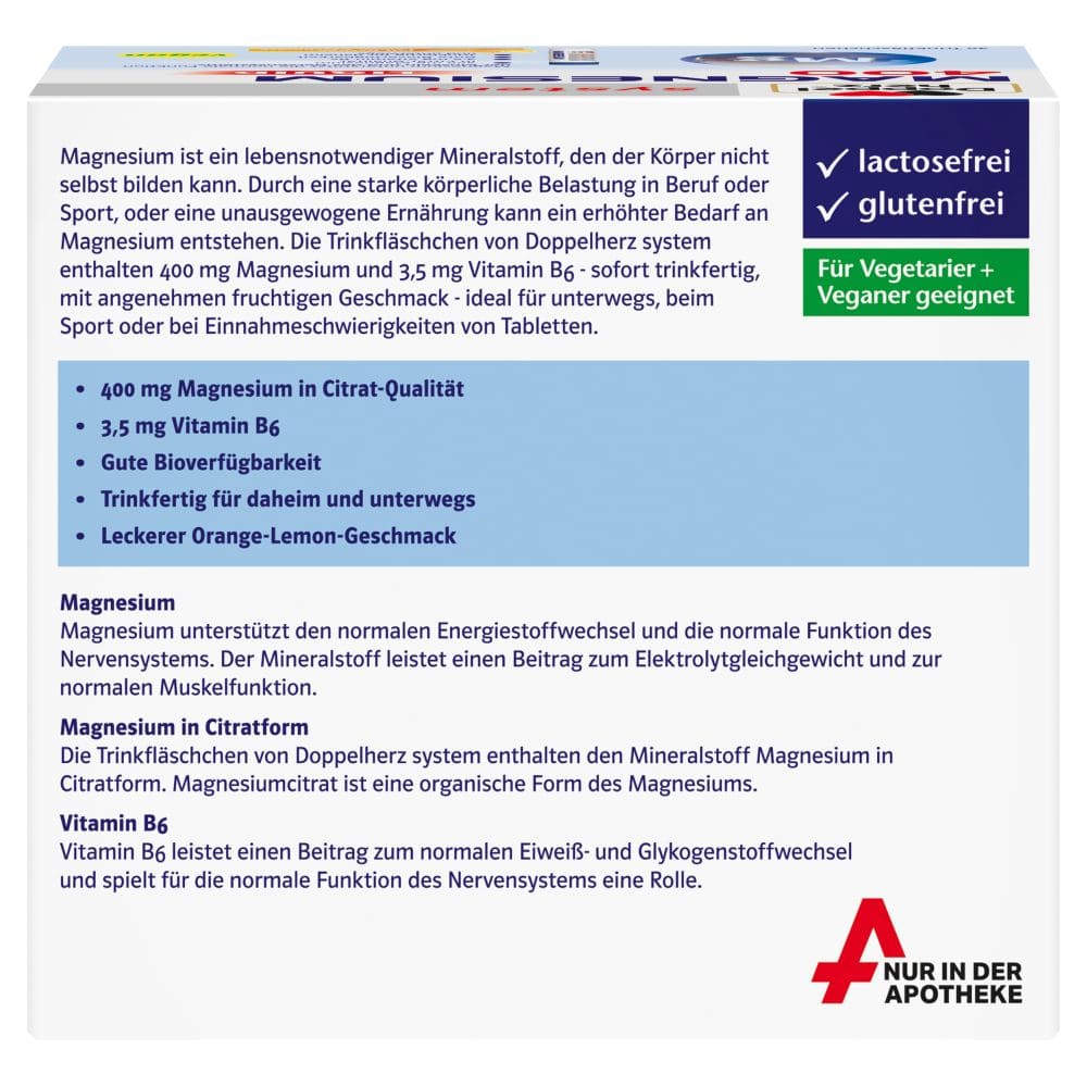 Doppelherz system Magnesium 400 LIQUID 30 St Trinkampullen
