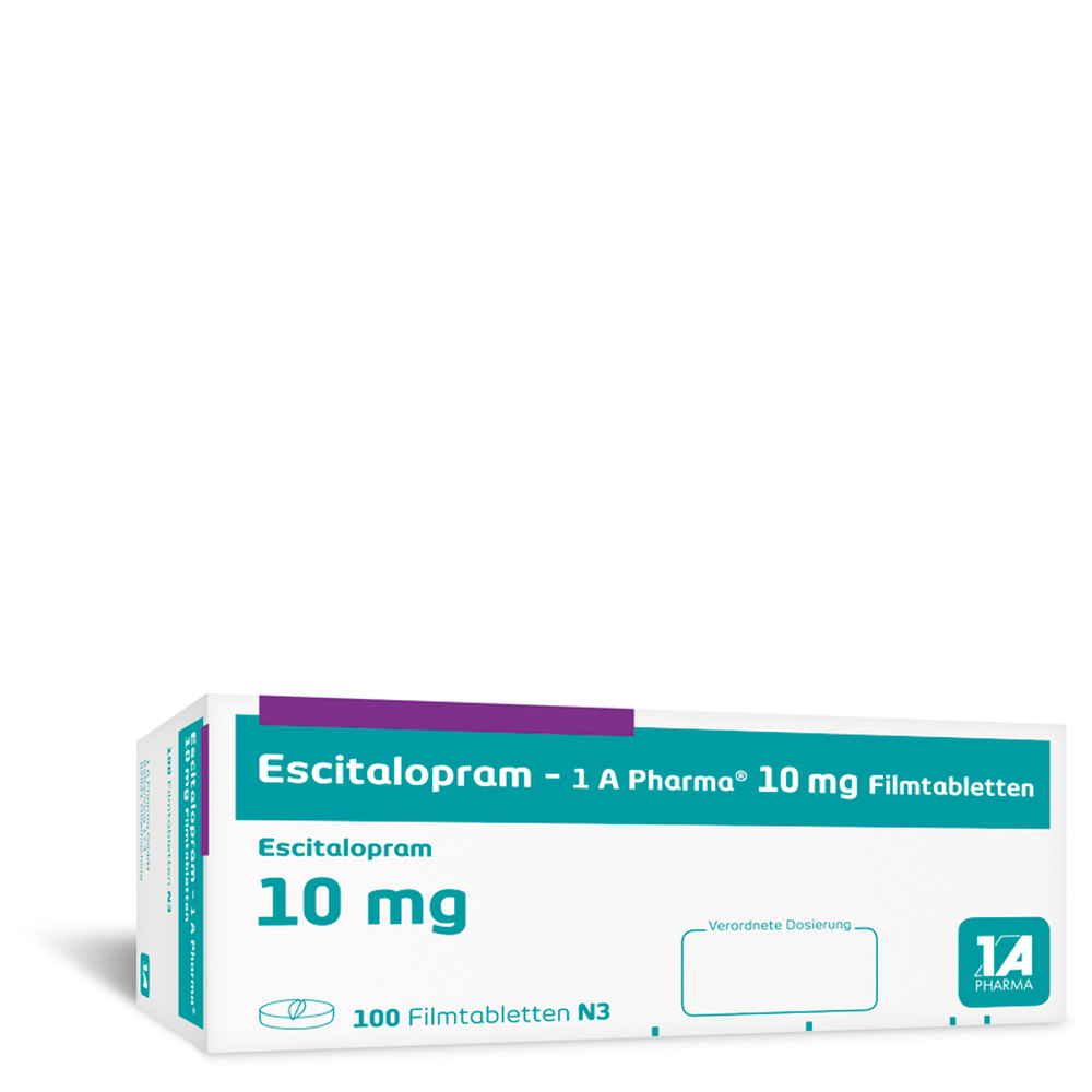Escitalopram-1 A Pharma 10mg 100 St Filmtabletten