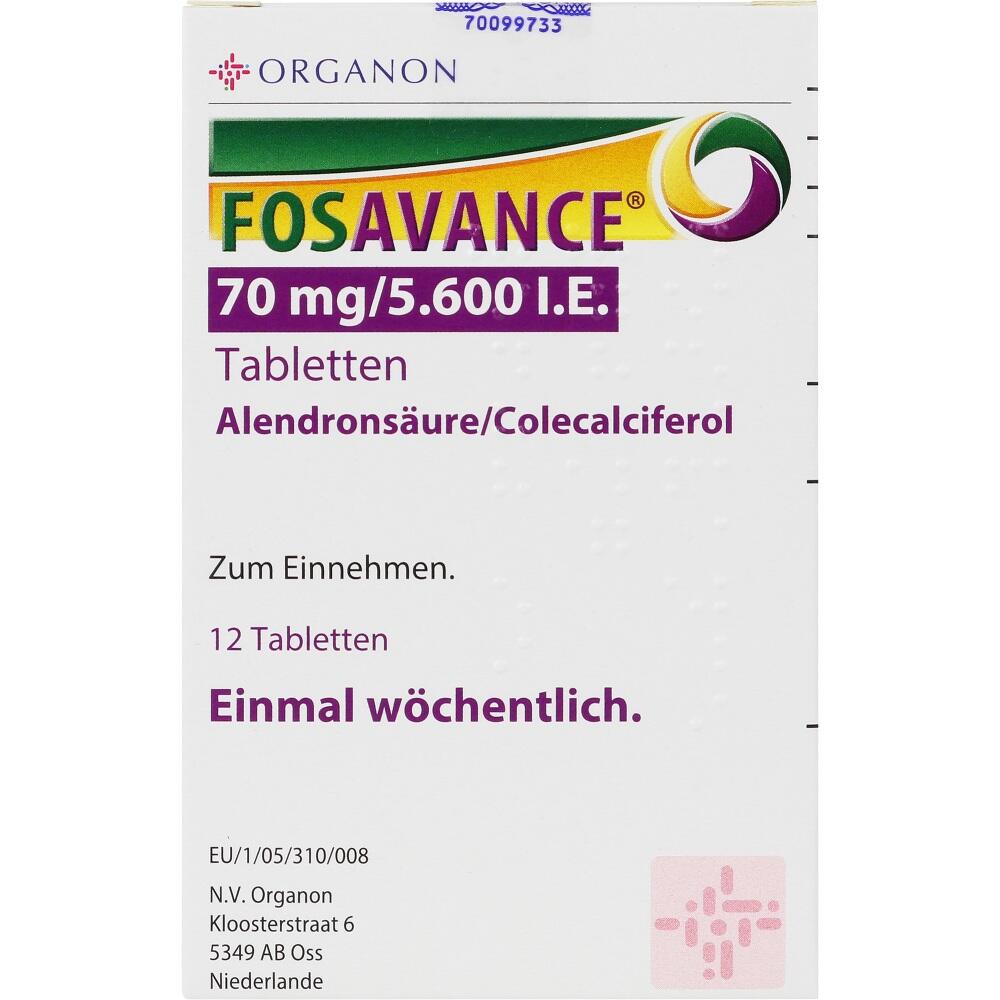 FOSAVANCE 70mg/5600 I.E. 12 St Tabletten