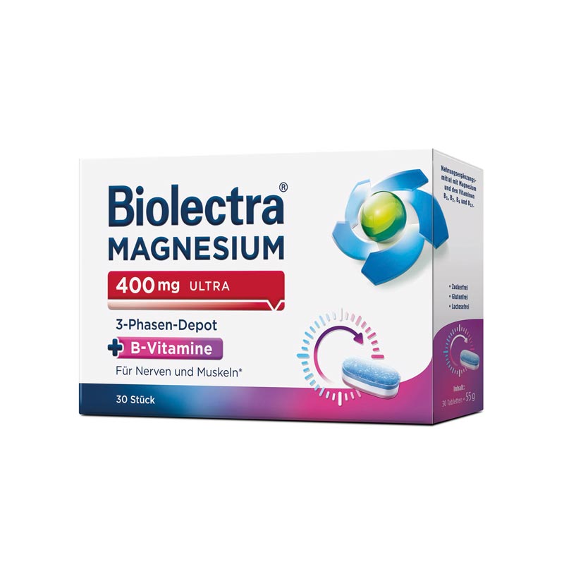 Biolectra MAGNESIUM 400 mg ultra 3-Phasen-Depot 30 St Tabletten