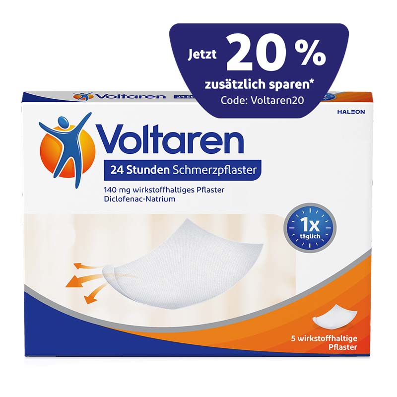 Voltaren 24 Stunden Schmerzpflaster + 20% sparen* 5 St Pflaster