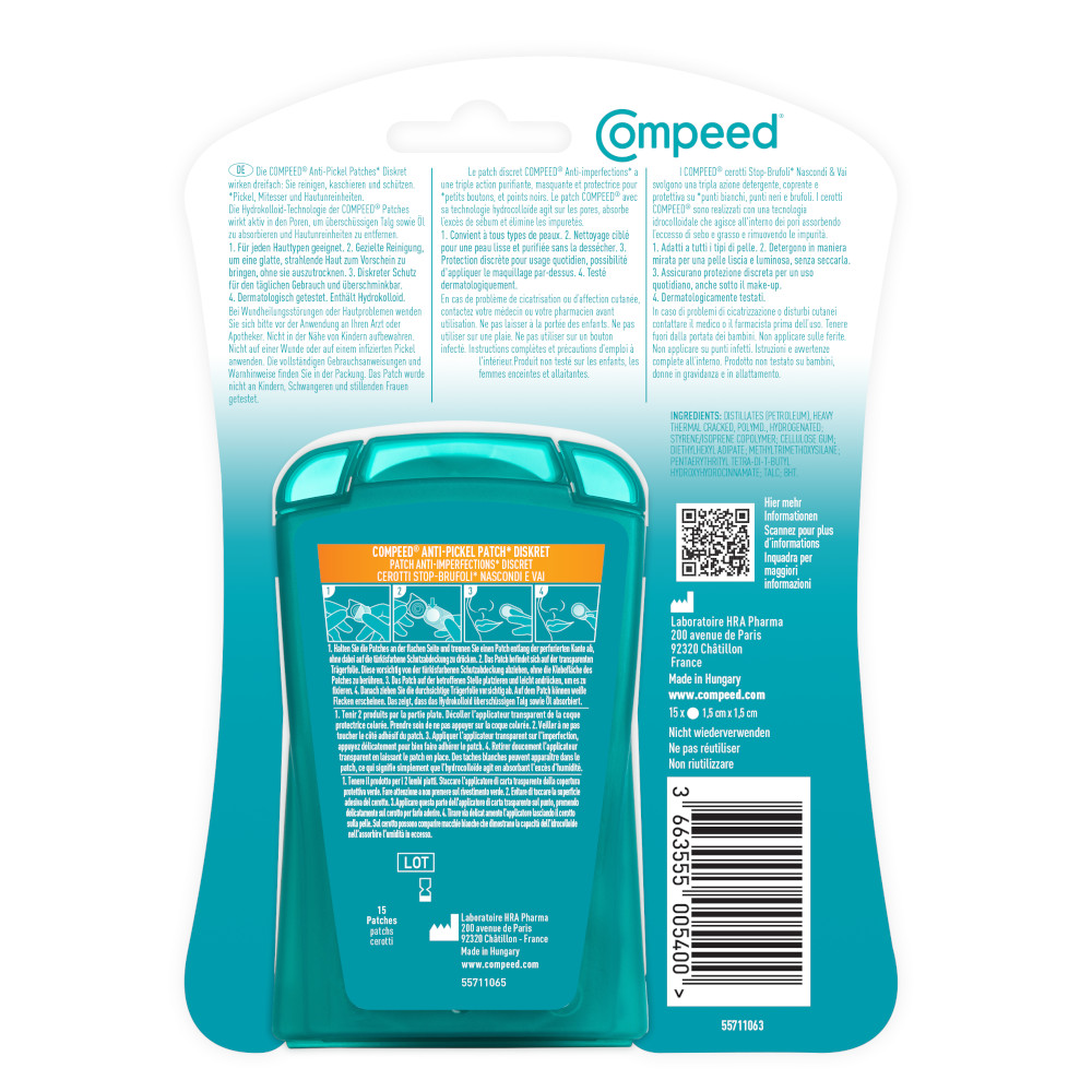 Compeed ANTI-PICKEL PATCH DISKRET 15 St Pflaster