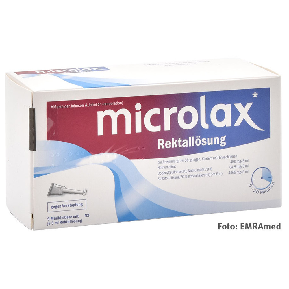 Microlax Rektallösung 9X5 ml Klistiere