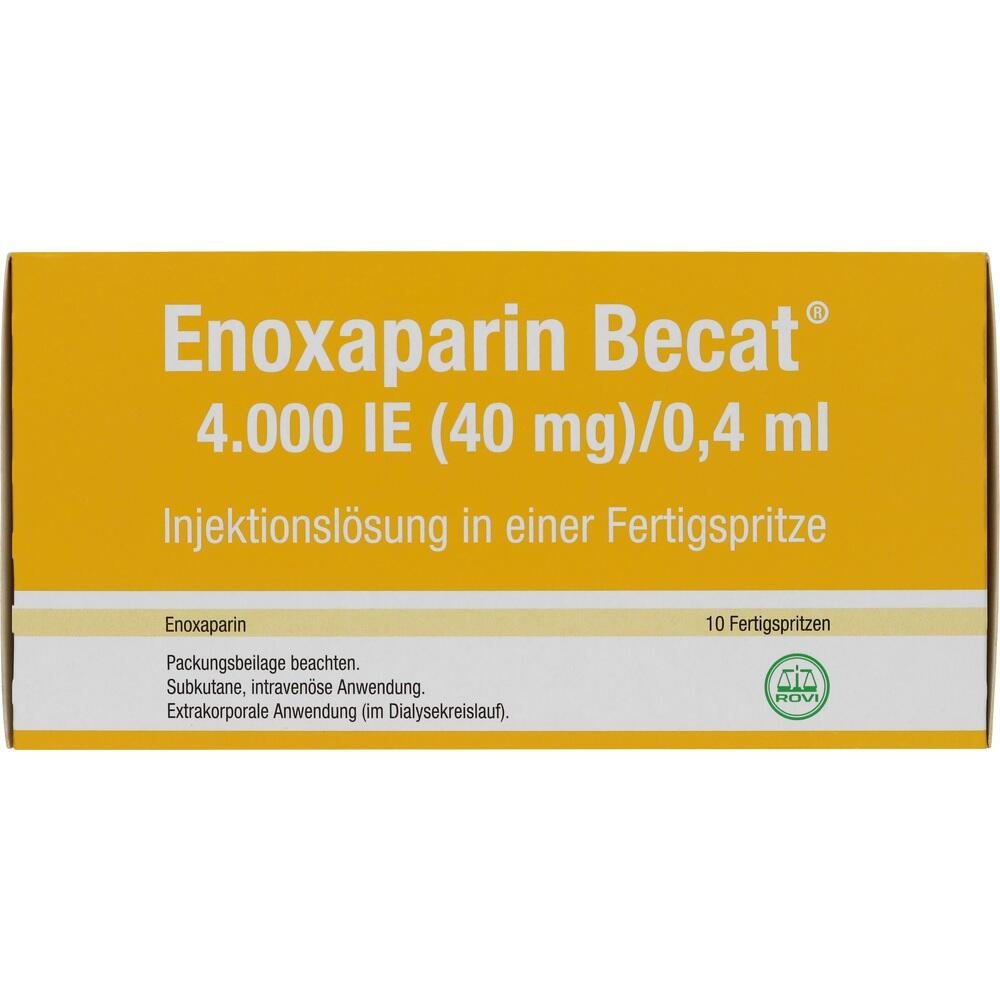 Enoxaparin Becat 4.000 I.E 10 St Injektionslösung in einer Fertigspritze