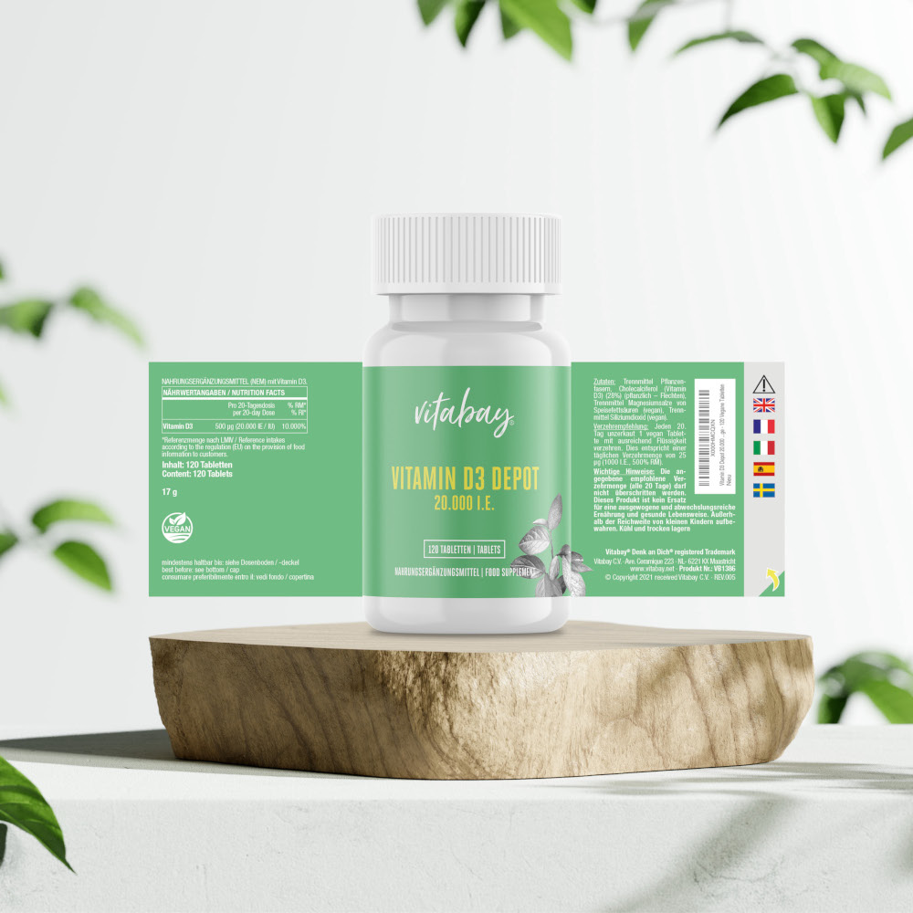 vitabay Vitamin D3 Depot 20000 I.E. 120 St Tabletten