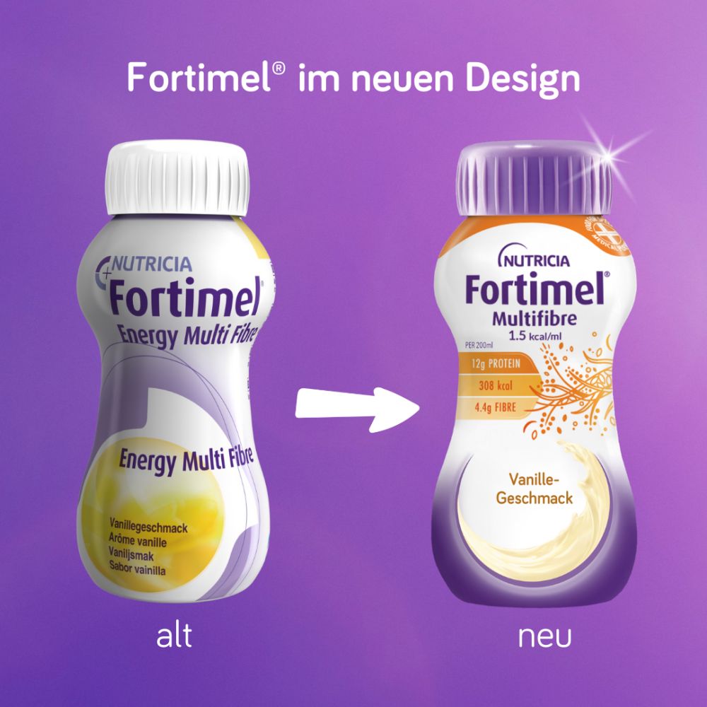 Fortimel Multifibre 1.5 kcal Vanillegeschmack 4X200 ml Flüssigkeit