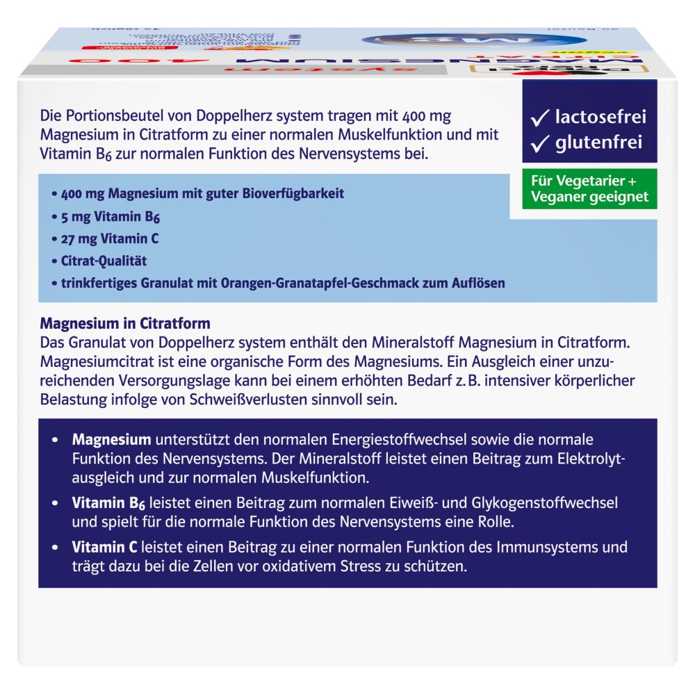 Doppelherz system MAGNESIUM 400  40 St Granulat
