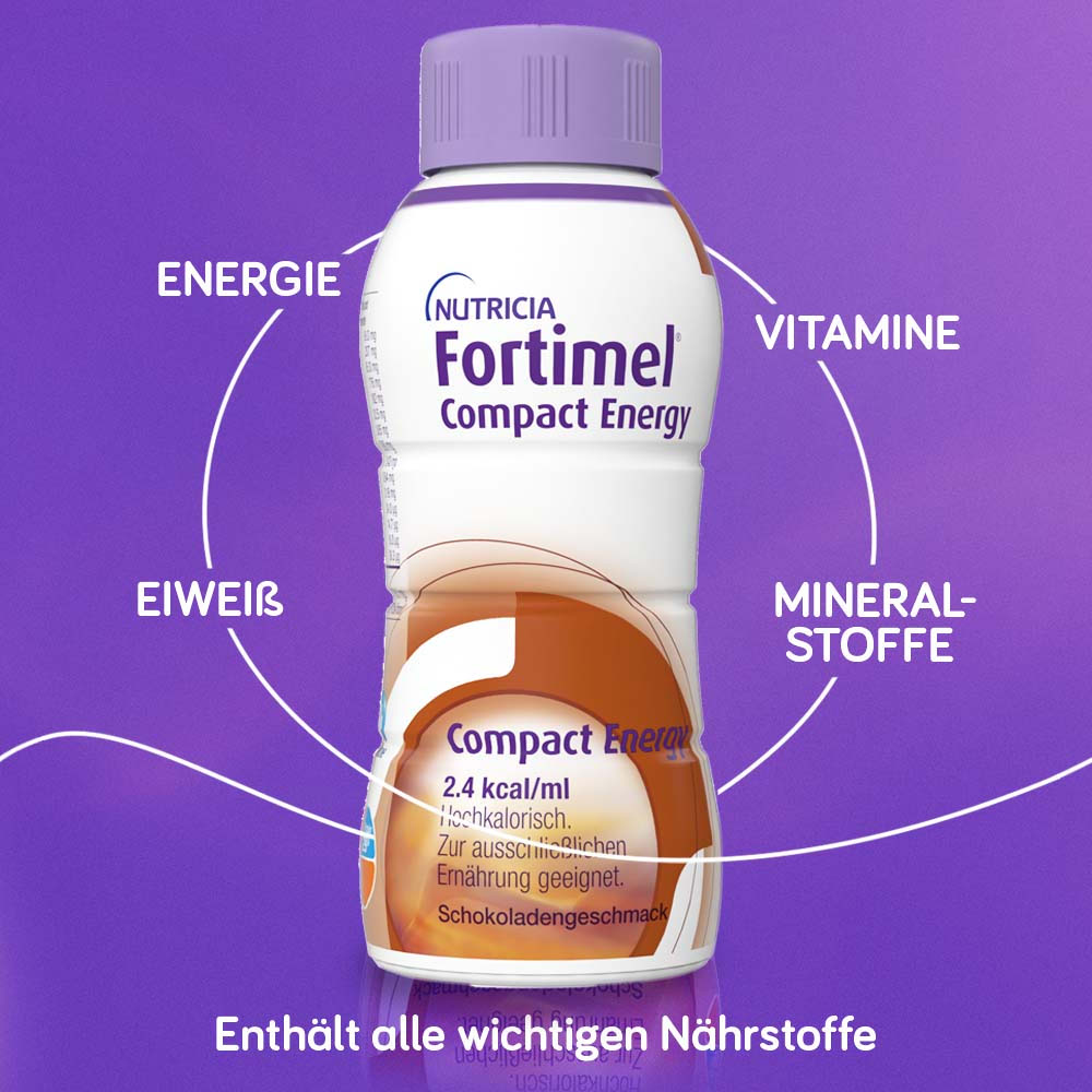 Fortimel Compact Energy  Trinknahrung Schokolade 4X300 ml Flüssigkeit