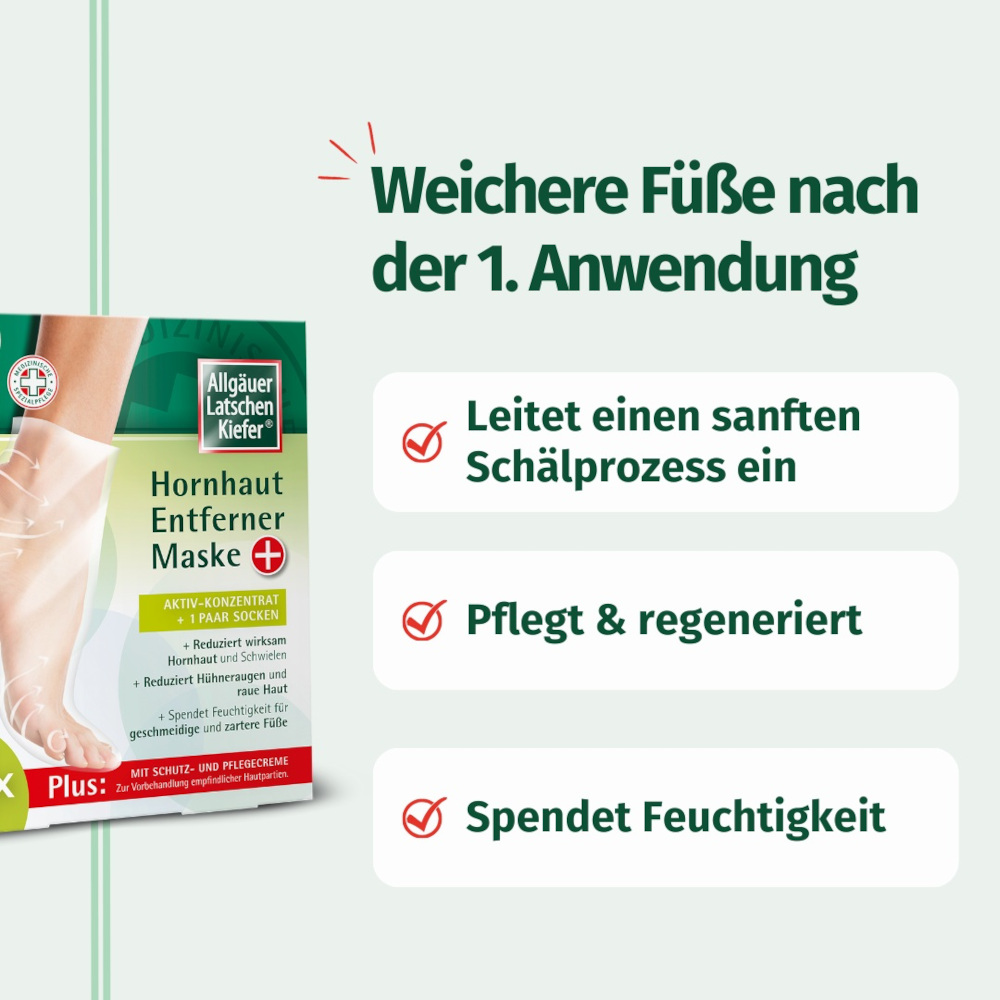 Allgäuer Latschen Kiefer Hornhaut Entferner Maske + 1 Packung