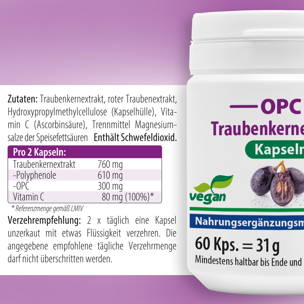 OPC Traubenkernextrakt 60 St Kapseln