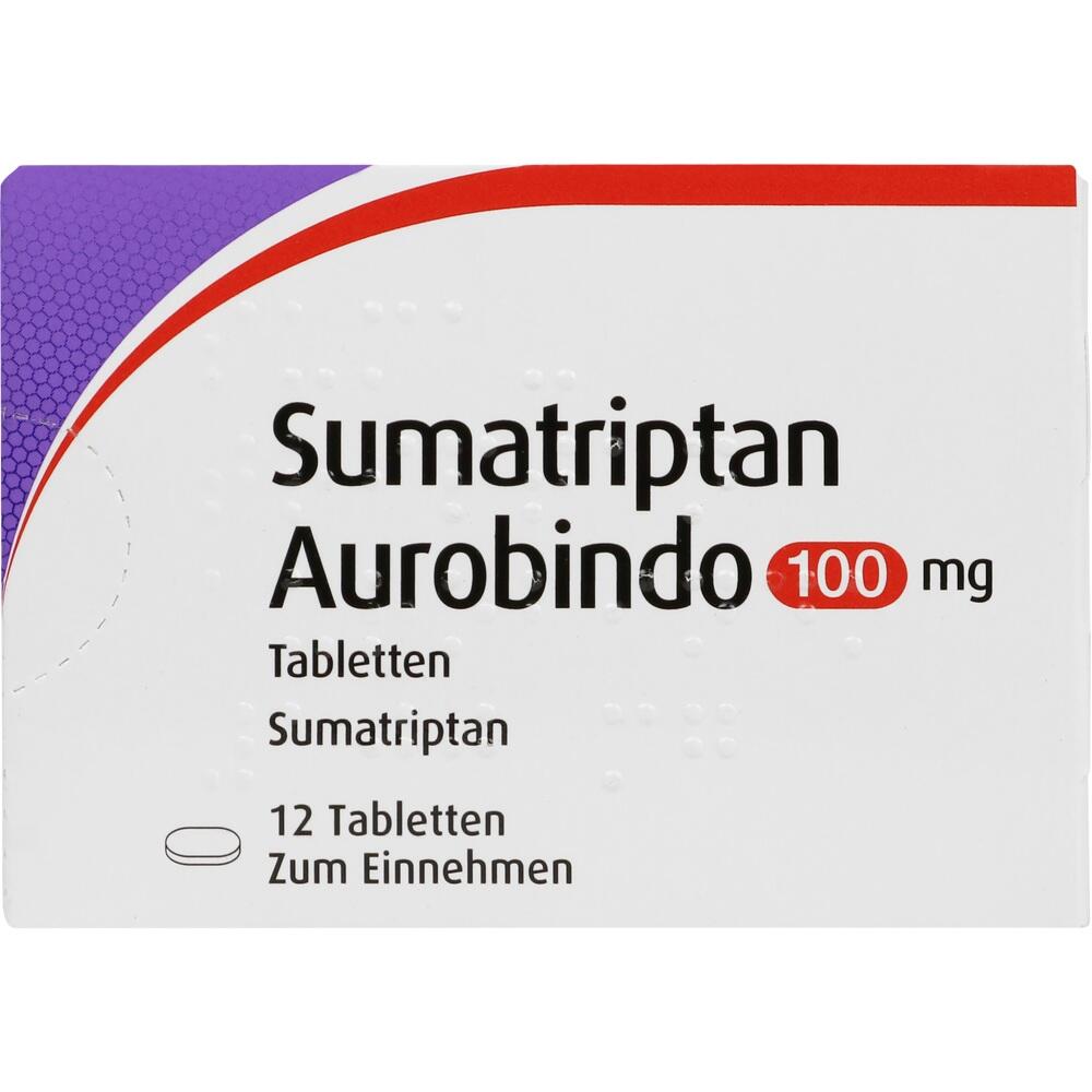 Sumatriptan Aurobindo 100mg 12 St Tabletten