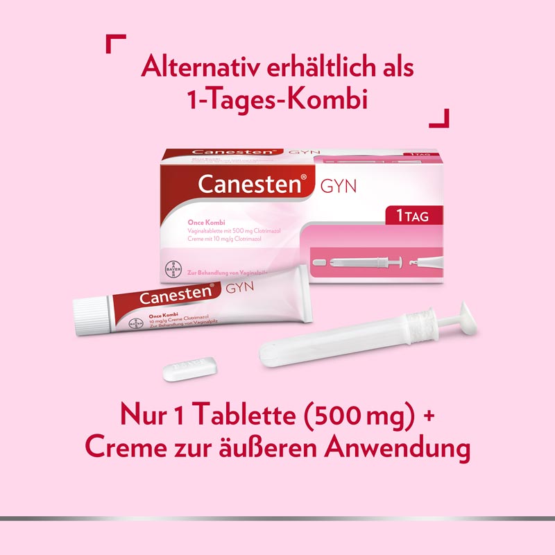 Canesten GYN 3-Tage Kombi zur effektiven Behandlung von Scheidenpilz 1 Packung Kombipackung