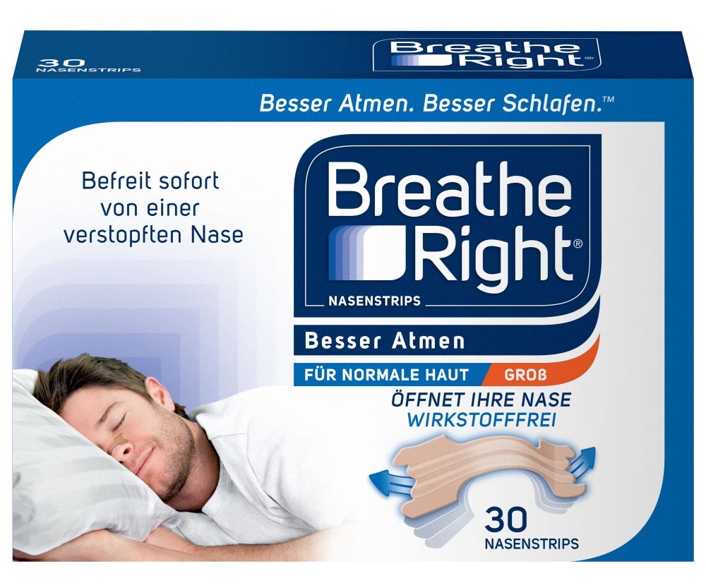 Besser Atmen Breathe Right Nasenpflaster Beige Groß 30 St Pflaster