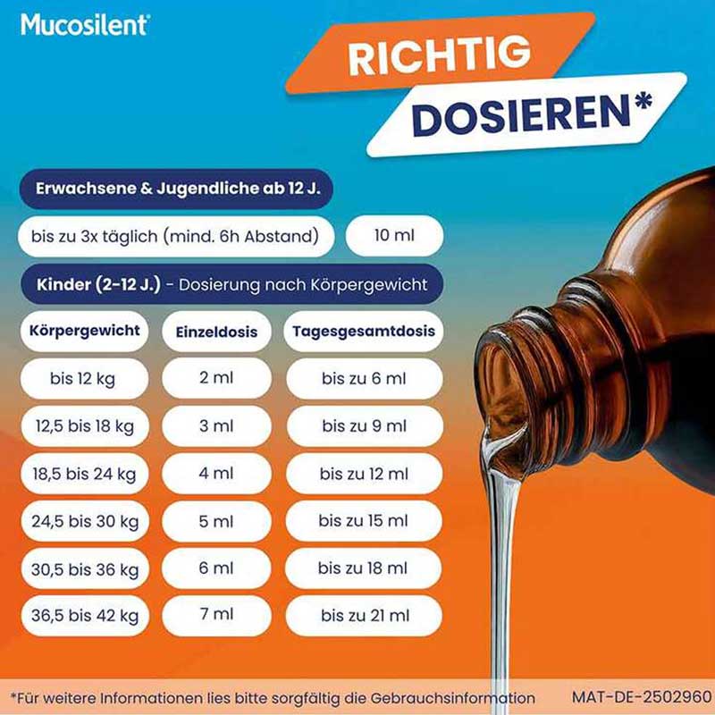 Mucosilent GEGEN REIZHUSTEN 100 ml Lösung zum Einnehmen
