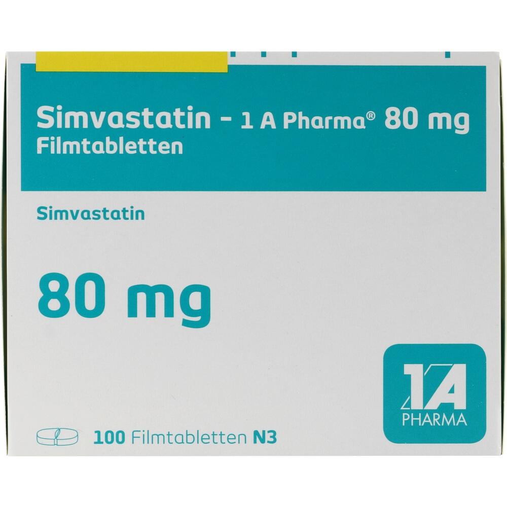 Simvastatin-1 A Pharma 80mg 100 St Filmtabletten