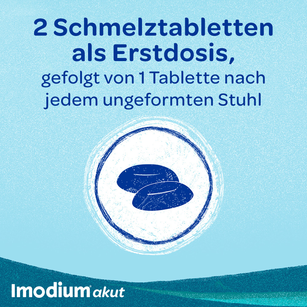 Imodium akut lingual - bei akutem Durchfall, schmilzt auf der Zunge