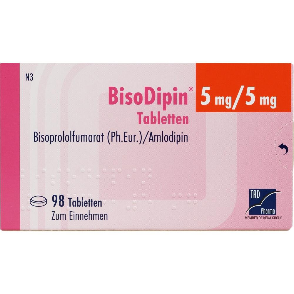 BISODIPIN 5 mg/5 mg Tabletten 98 St Tabletten