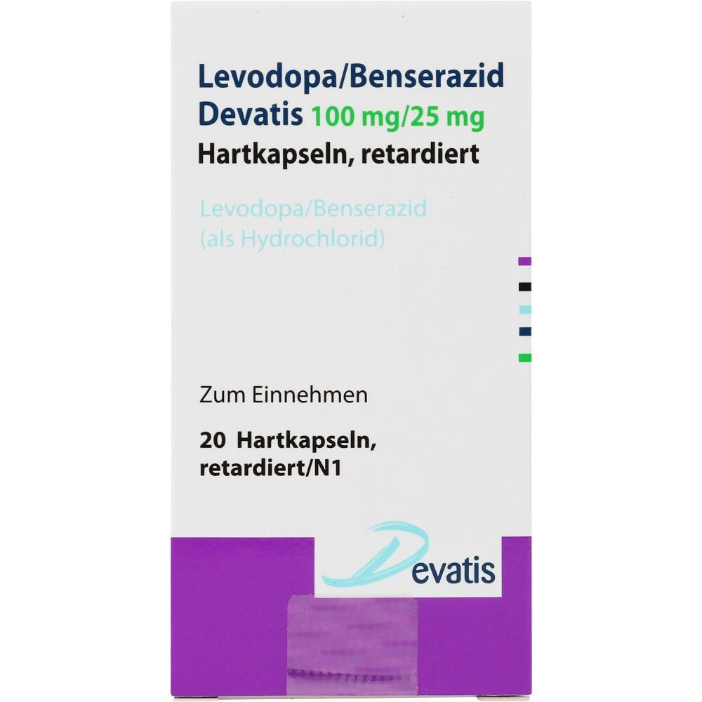 Levodopa/Benserazid Devatis 100 mg/25 mg 20 St Retard-Kapseln