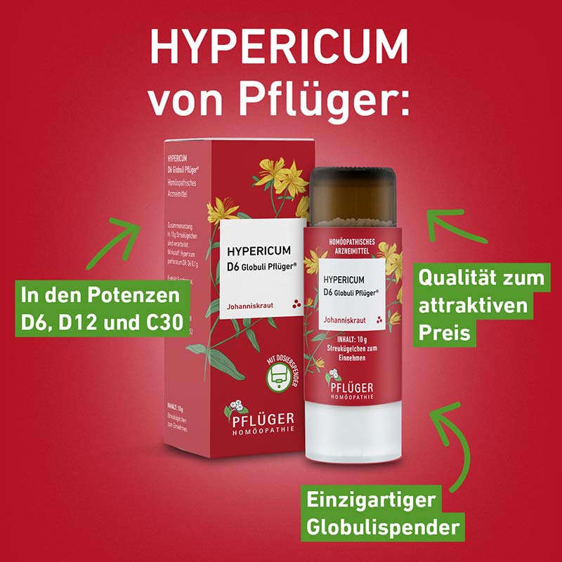 Hypericum D6 Globuli Pflüger 10 g Globuli